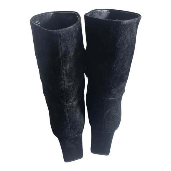 Naturalizer Women's Platt Booties Black Suede Size 6M/ Dead Stock - Picture 7 of 9